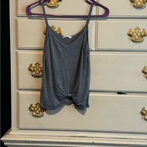 Size small blue knotted tank.